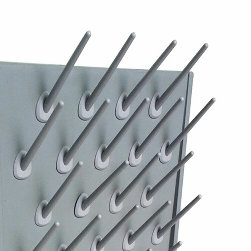 2 X Laboratory Drying Rack PP 27 Removable Pegs Wall Mount Lab Cleaning Dry