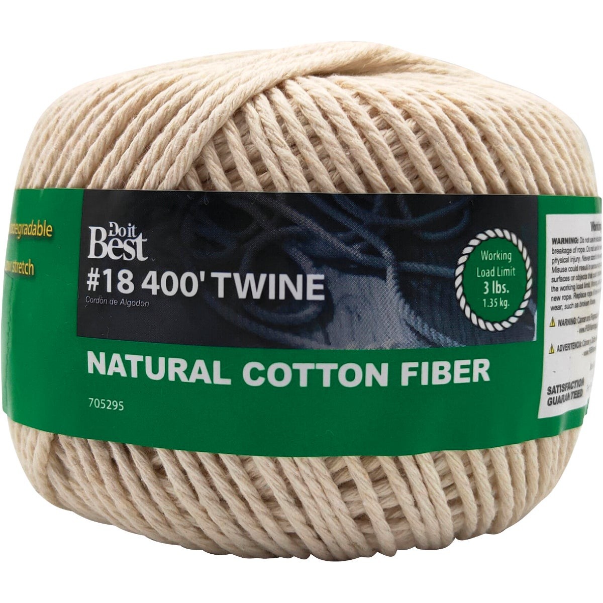 Do it Best #18 x 400 Ft. Natural Cotton Twine 705295 SIM Supply, Inc. 705295