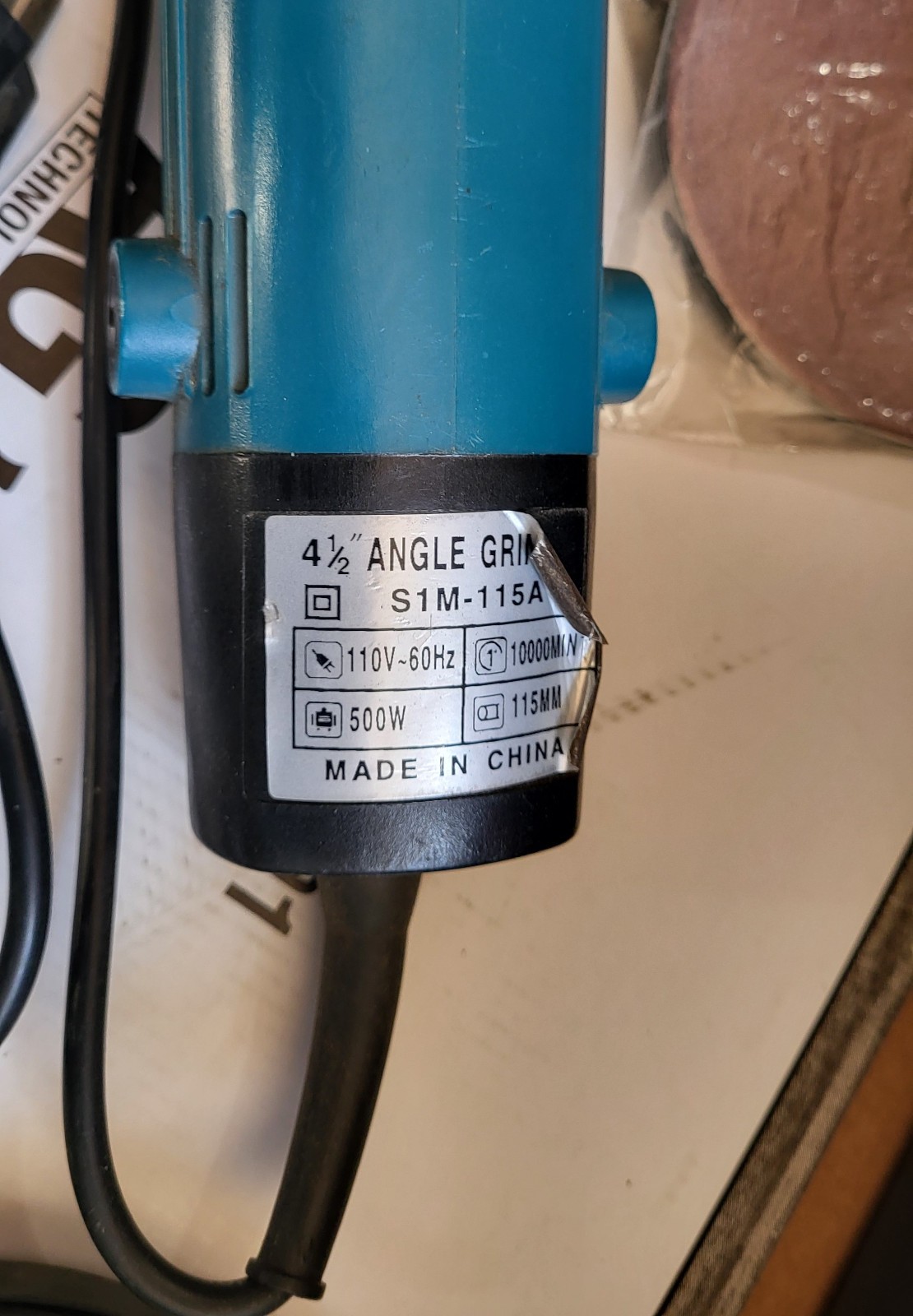 4 1/2 Angle Grinder S1M-115A with Toolbox
