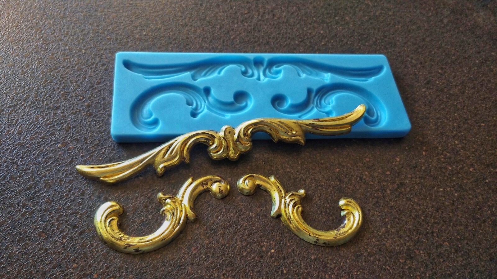 Silicone mold for ornaments, furniture appliques, mold for clay, mold for resin