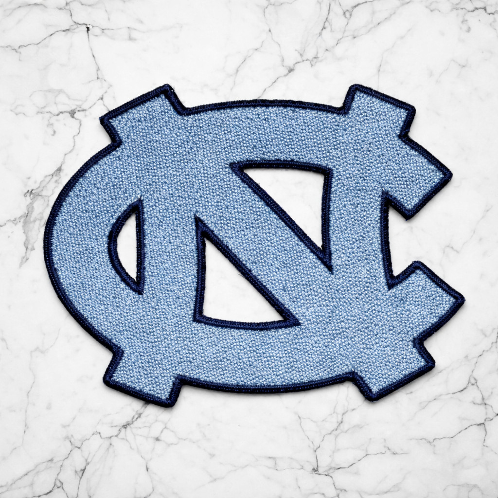 NORTH CAROLINA TAR HEELS NCAA EMBROIDERED IRON/SEW ON PATCH 3"X2.5" FREE SHIPPIN