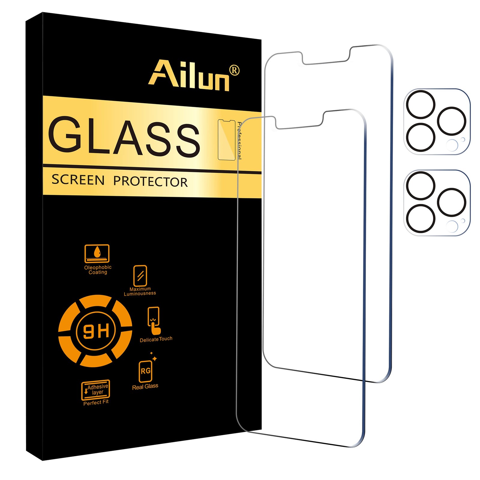 Ailun 2Pack Screen Protector for iPhone 13 Pro [6.1 inch] Display 2021 + 2 Pack
