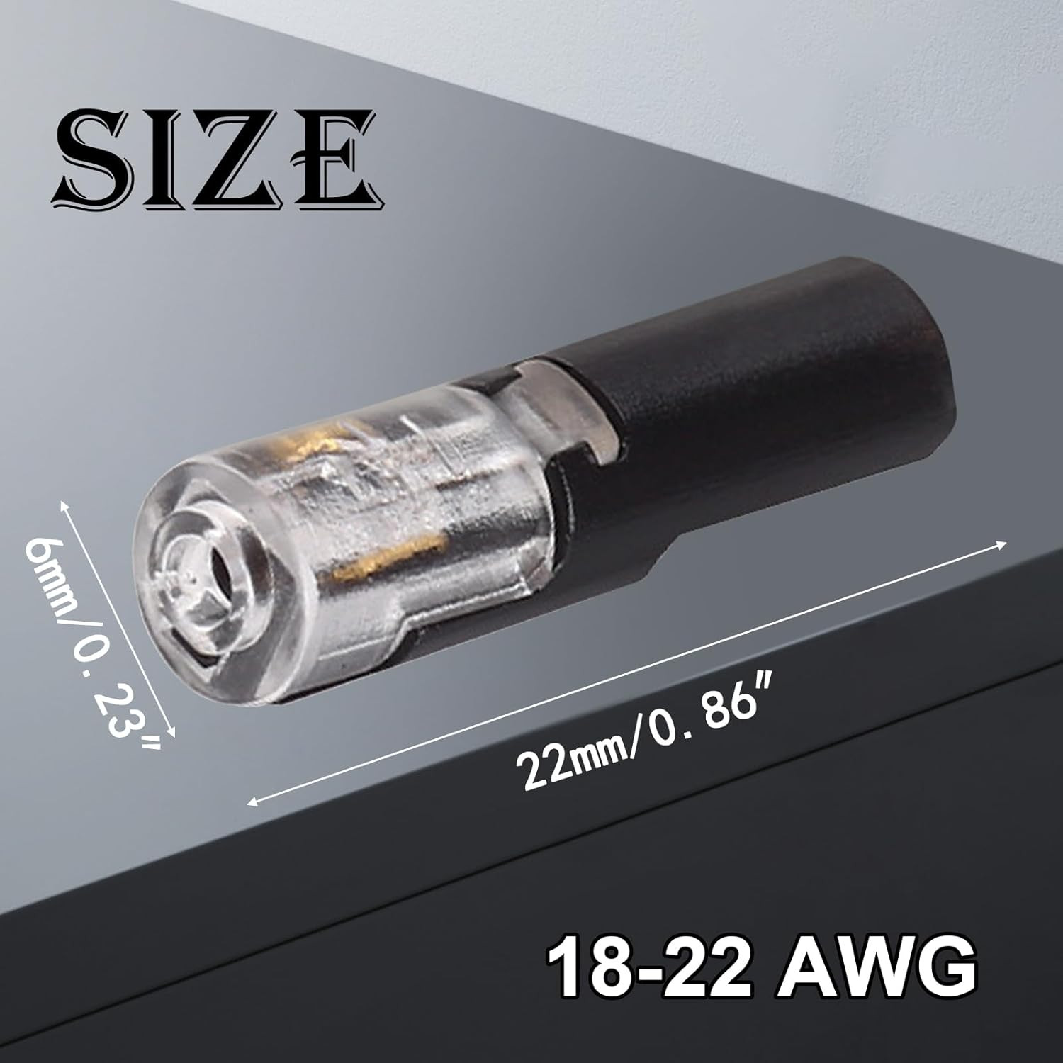 1 Pin Low Voltage Wire Plug-In Connector for 16-18 AWG, 1 Wire Quick Disconnect