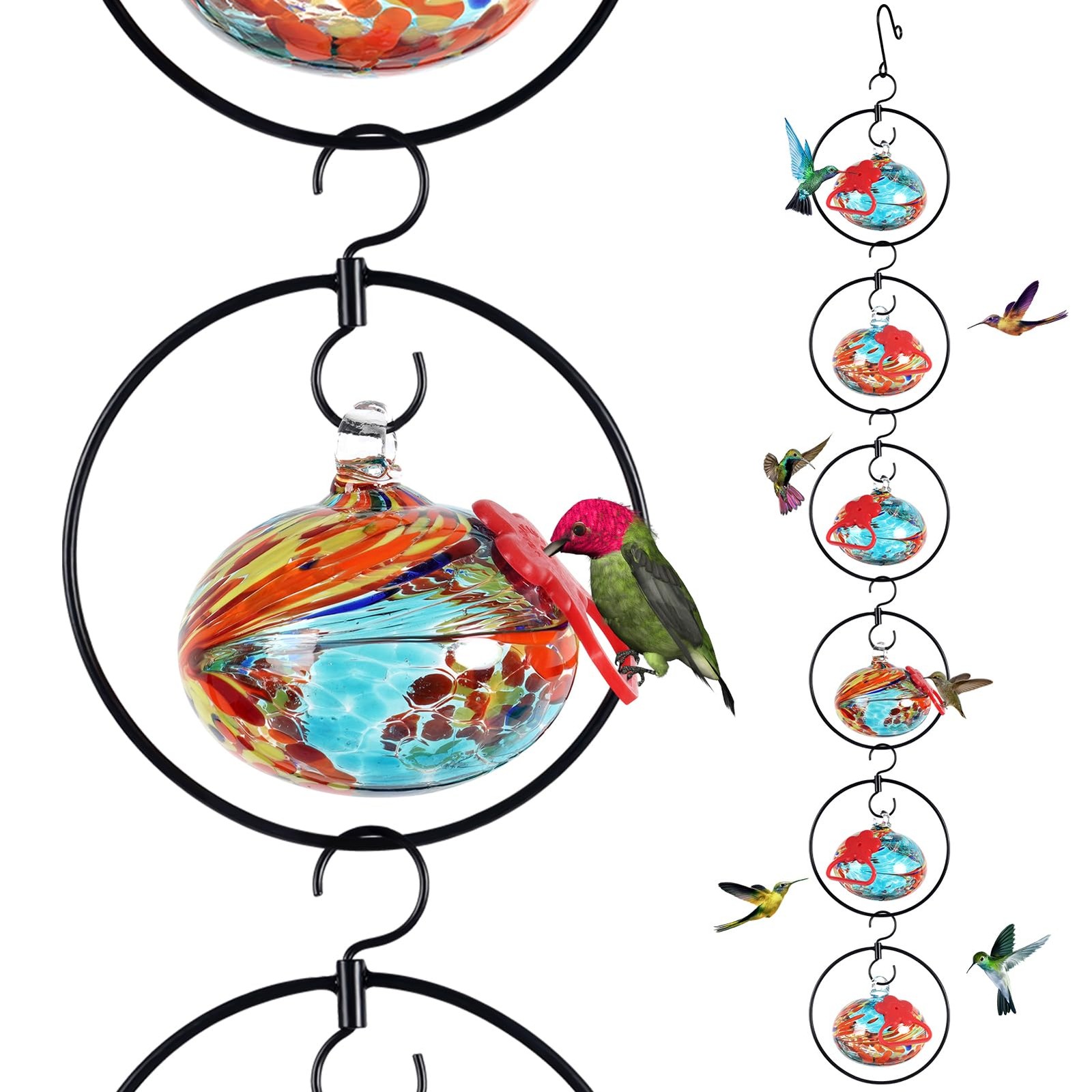Headak Life Flexible 6-Circular Hummingbird feeders for Phoenix Tail Blue