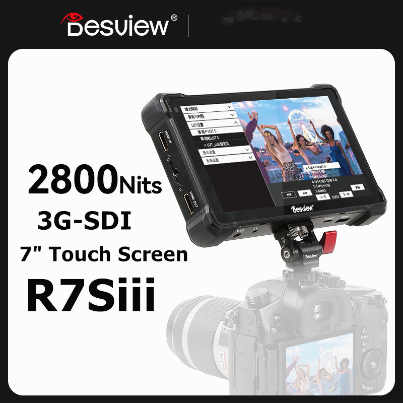 Desview R7Siii 7inch Touch Screen Ultra Bright 4K 3G-SDI Camera Field Monitors