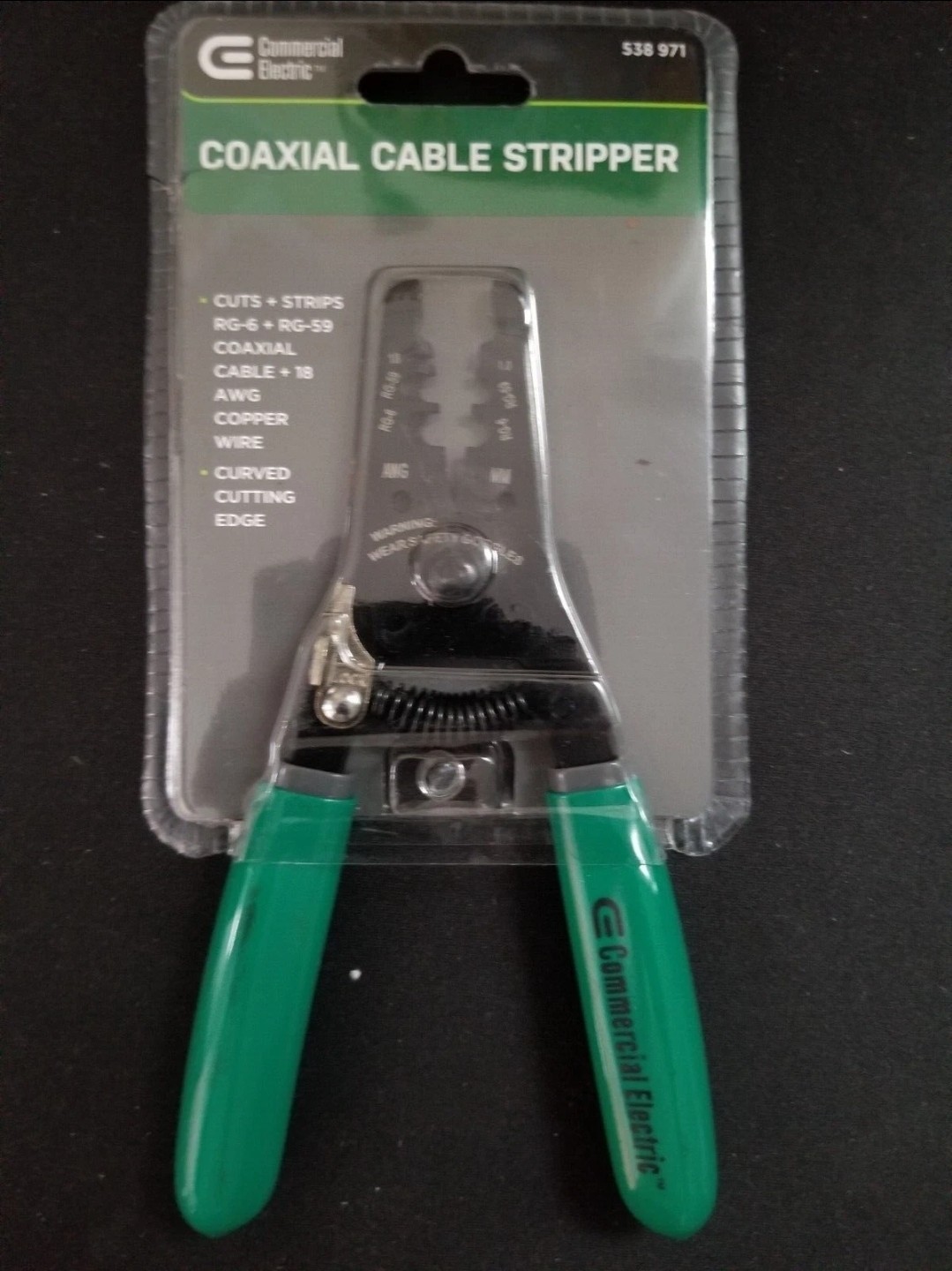 Commercial Electric Coaxial Cable Stripper RG-6 RG-59 18 AWG - Model # CE70808