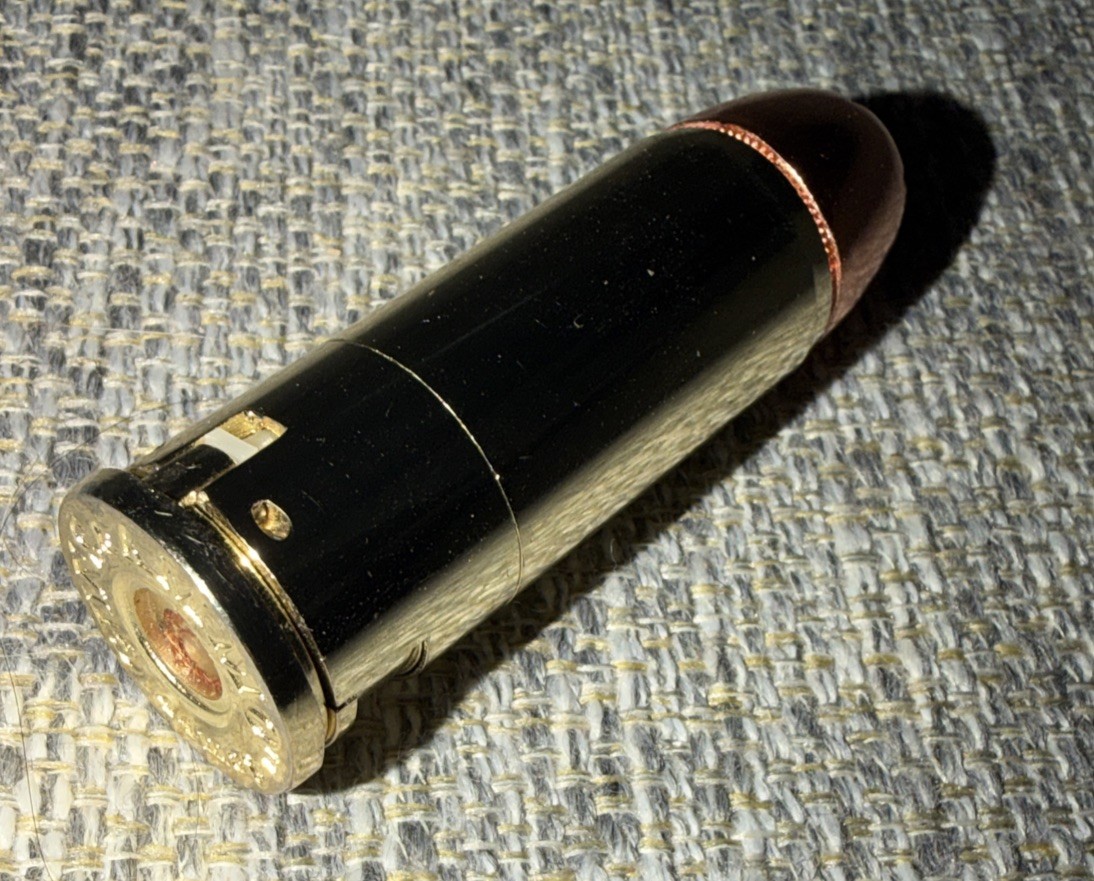 Vintage Guns And Ammo Magazine Advertising, 44 Magnum Style, Cigarette Lighter