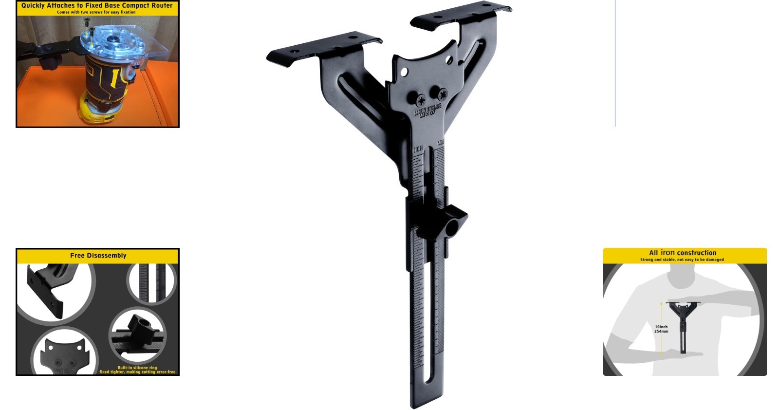 Enhanced Router Edge Guide - Ideal for Compact Routers & Effortless Positioning