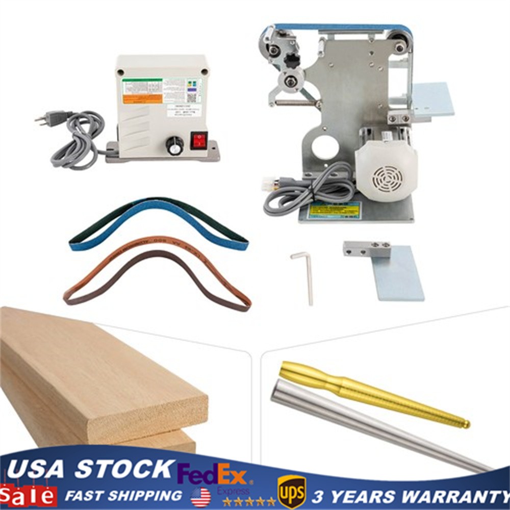550W Belt Sander 1x30" Belt Horizontal Polishing Grinder with Motor 110V 6000rpm