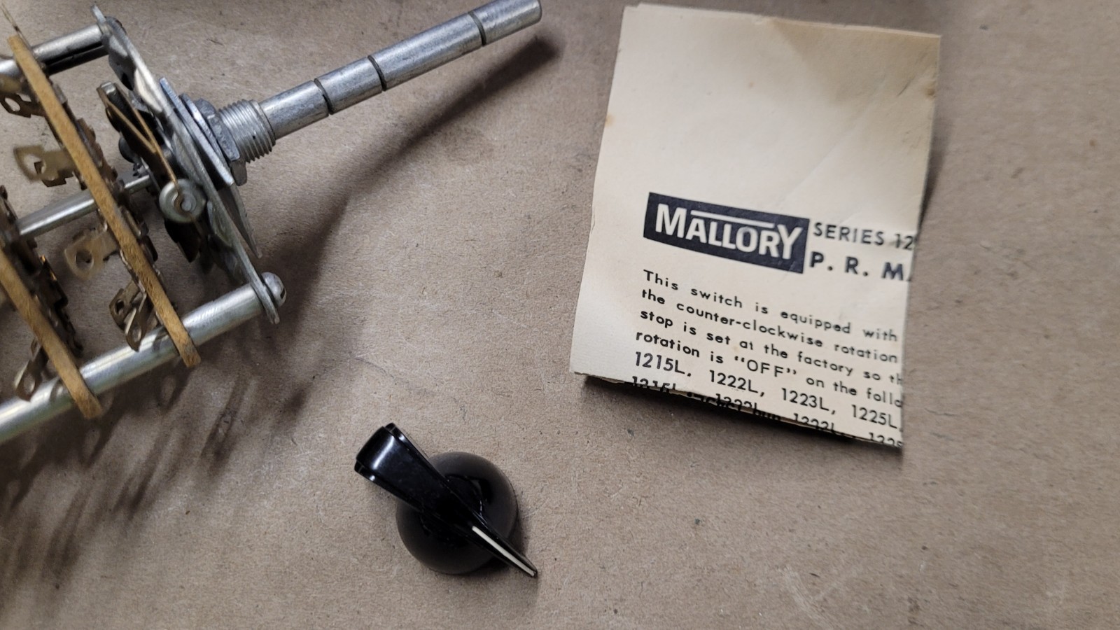 Mallory 1315L Stack Pole Rotary Switch