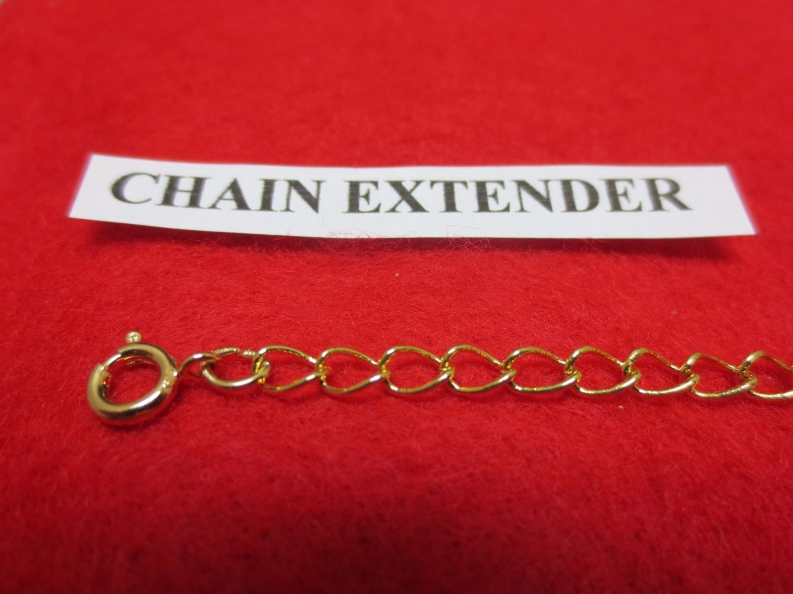 3 INCH 14 KT GOLD PLATED 4MM NECKLACE EXTENDER WITH SPRING RING CLASP