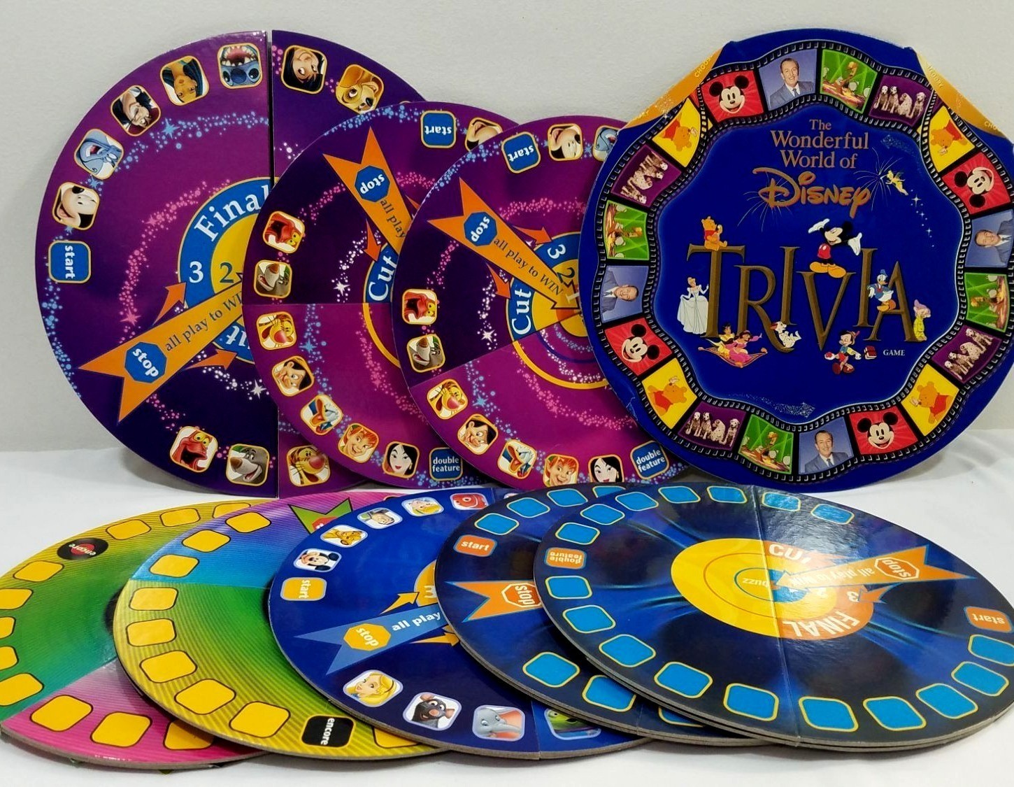 Lot Of 9 Game Boards Scene It? Disney Trivia TV Music Original Mixed Lot
