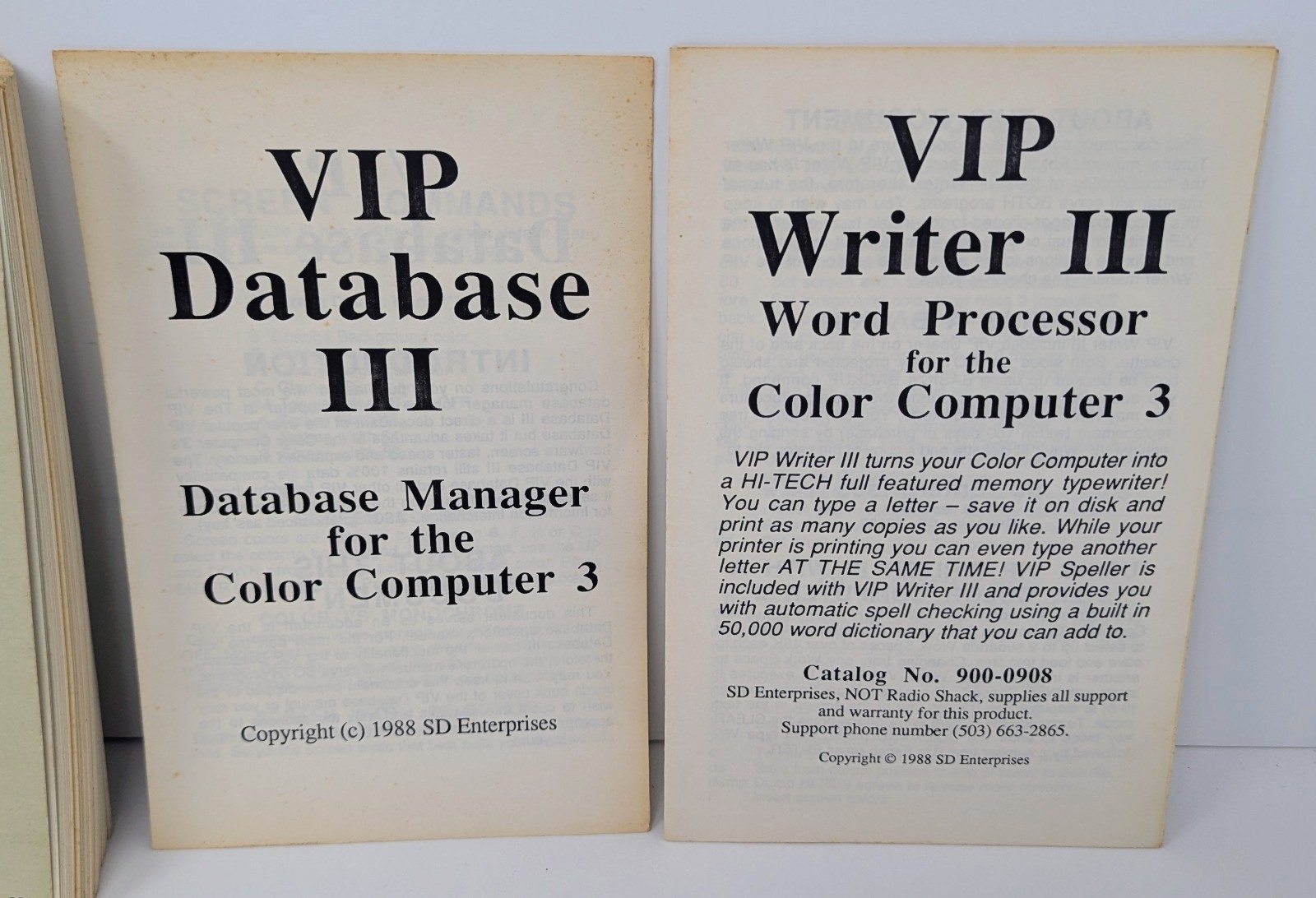 VIP Integrated Library - TRS-80 Tandy CoCo - w/ Manual & Note From Paul Anderson