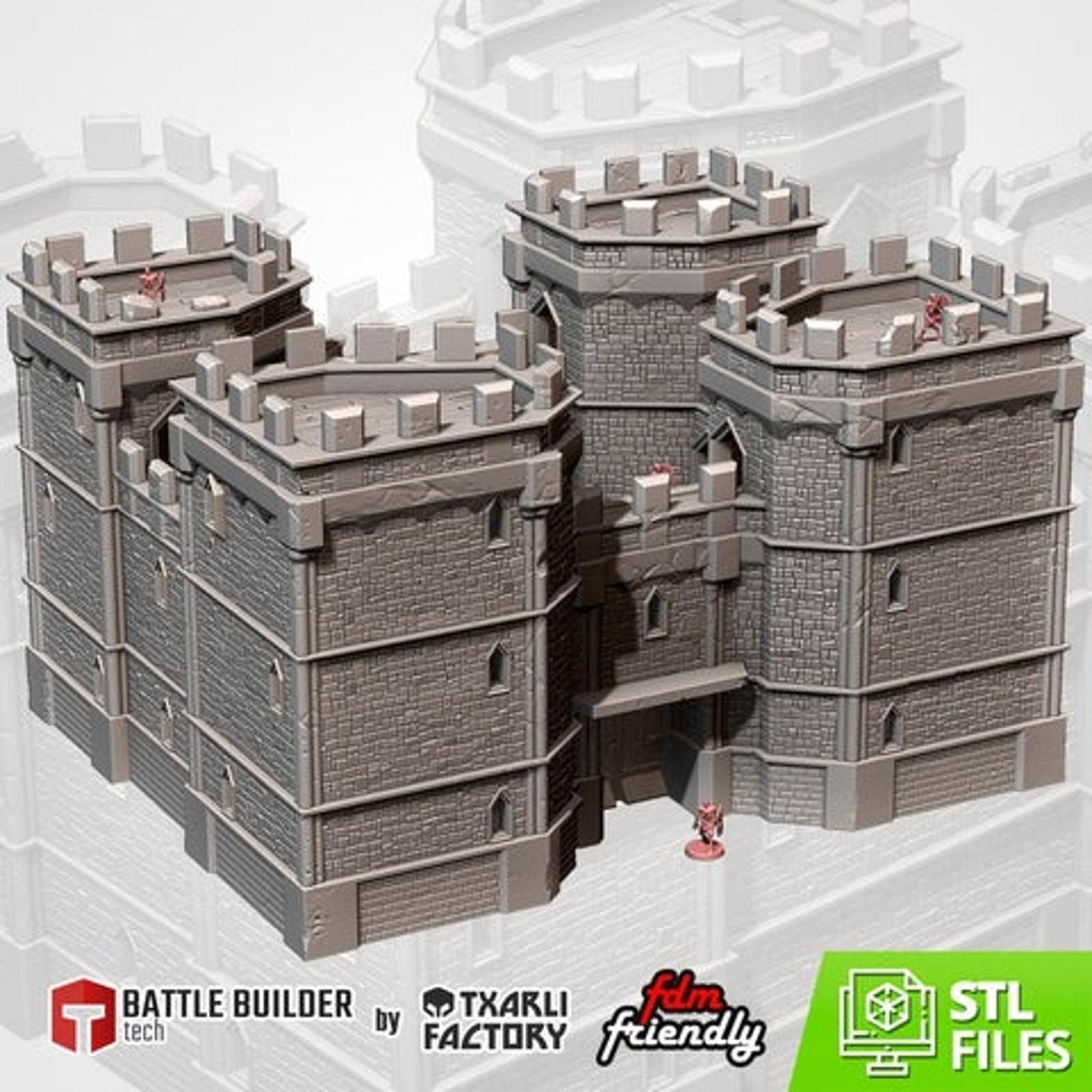 Full Castle / Stronghold – 3D Printed Fantasy Wargaming Terrain