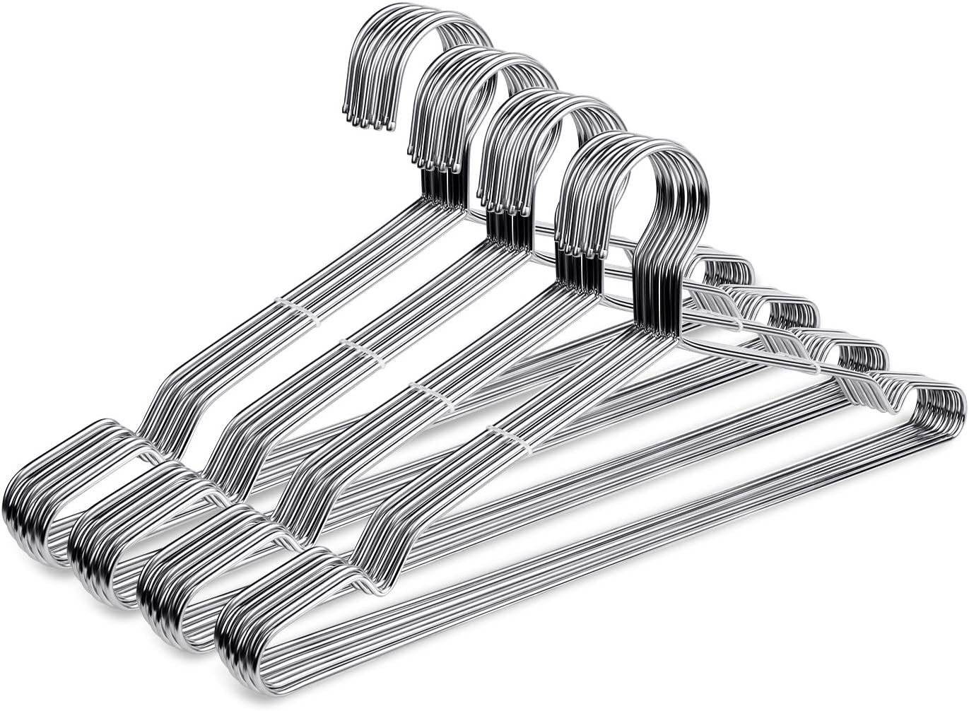 Wire Coat Hangers 40 Pack Strong Heavy Duty Stainless Steel Metal Ultra Thin Spa