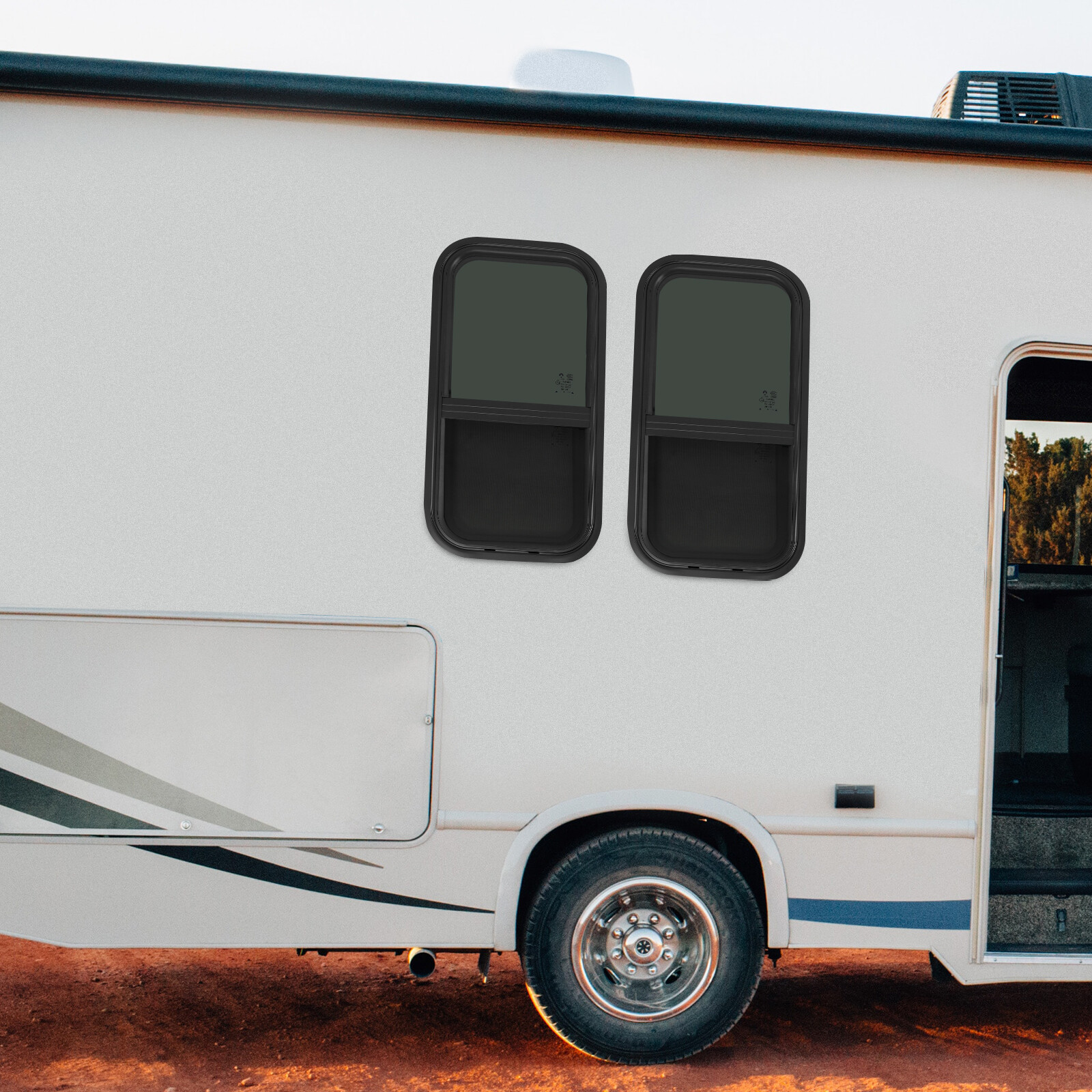 RV Window, 2 PCS RV Windows, RV Vertical Slide Window