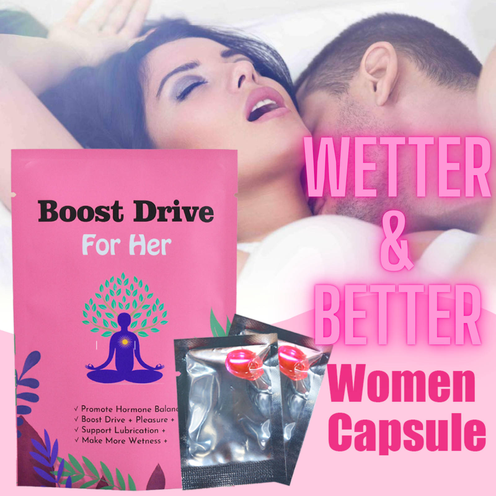 Women's Sexual Desire Enhancer Capsules - Boost Drive & Natural Lubrication