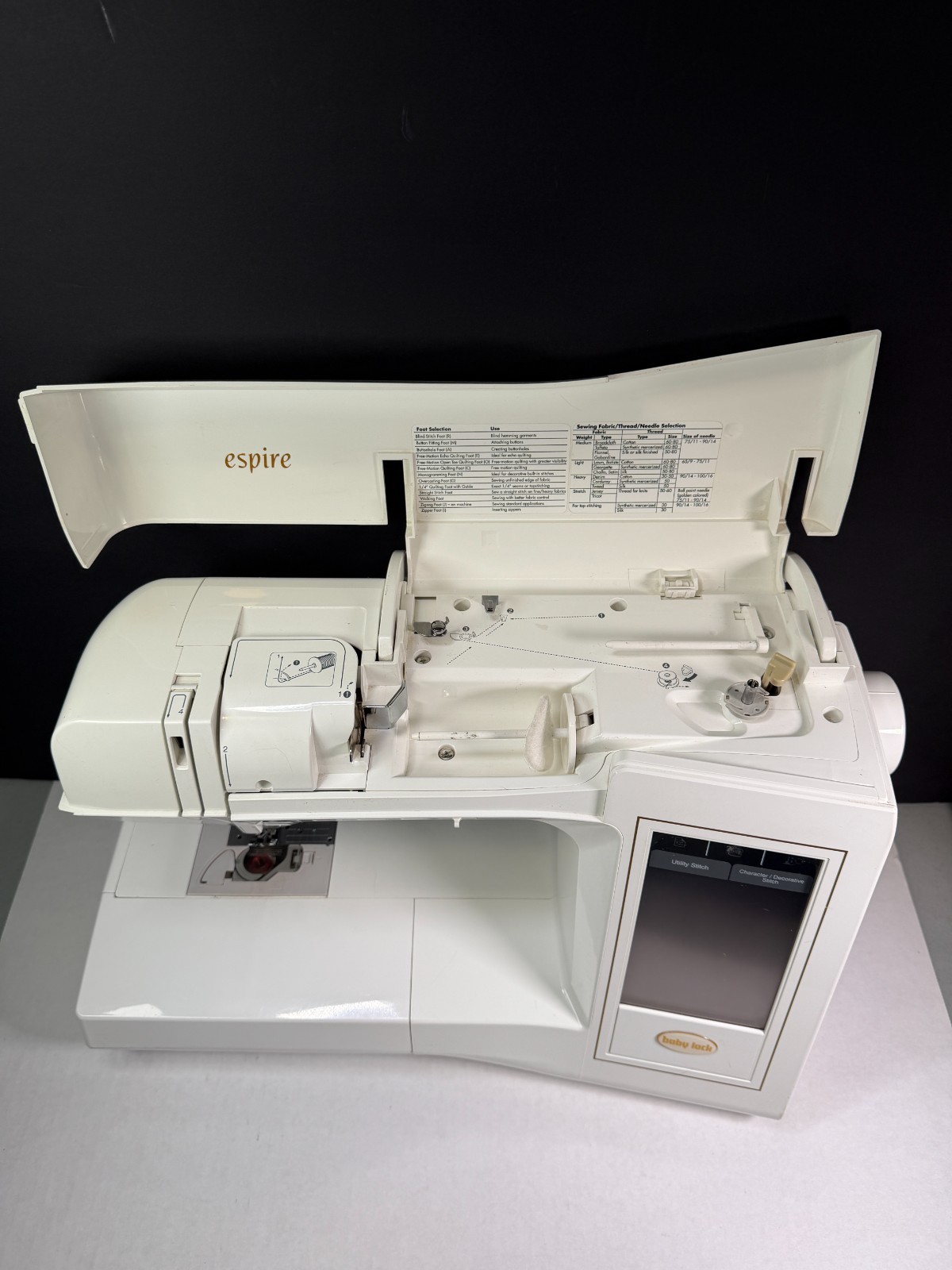 Baby lock espire BLSR sewing machine