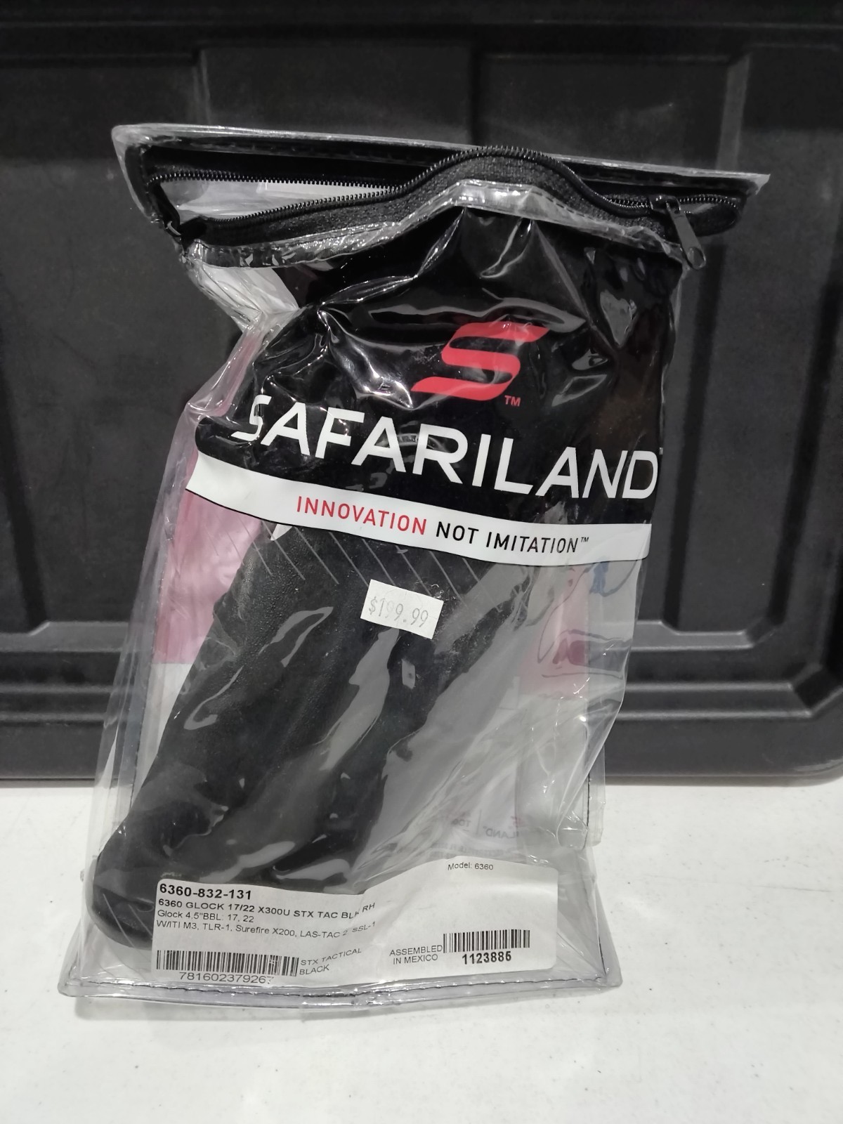 New Safariland 6360-832-131 Holster Glock 17/22 TLR-1 RH STX Tactical Black