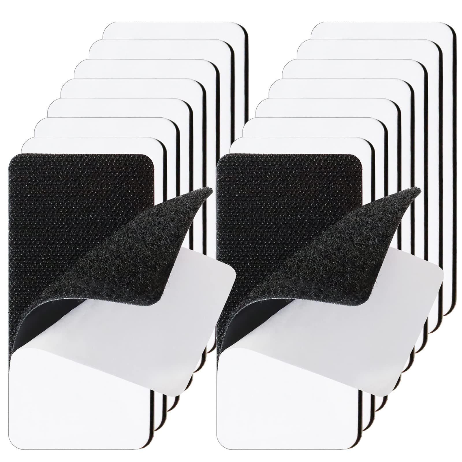 16 Sets 2X4 Inch Strips with Adhesive - Heavy Duty Hook and Loop Tape - Strength