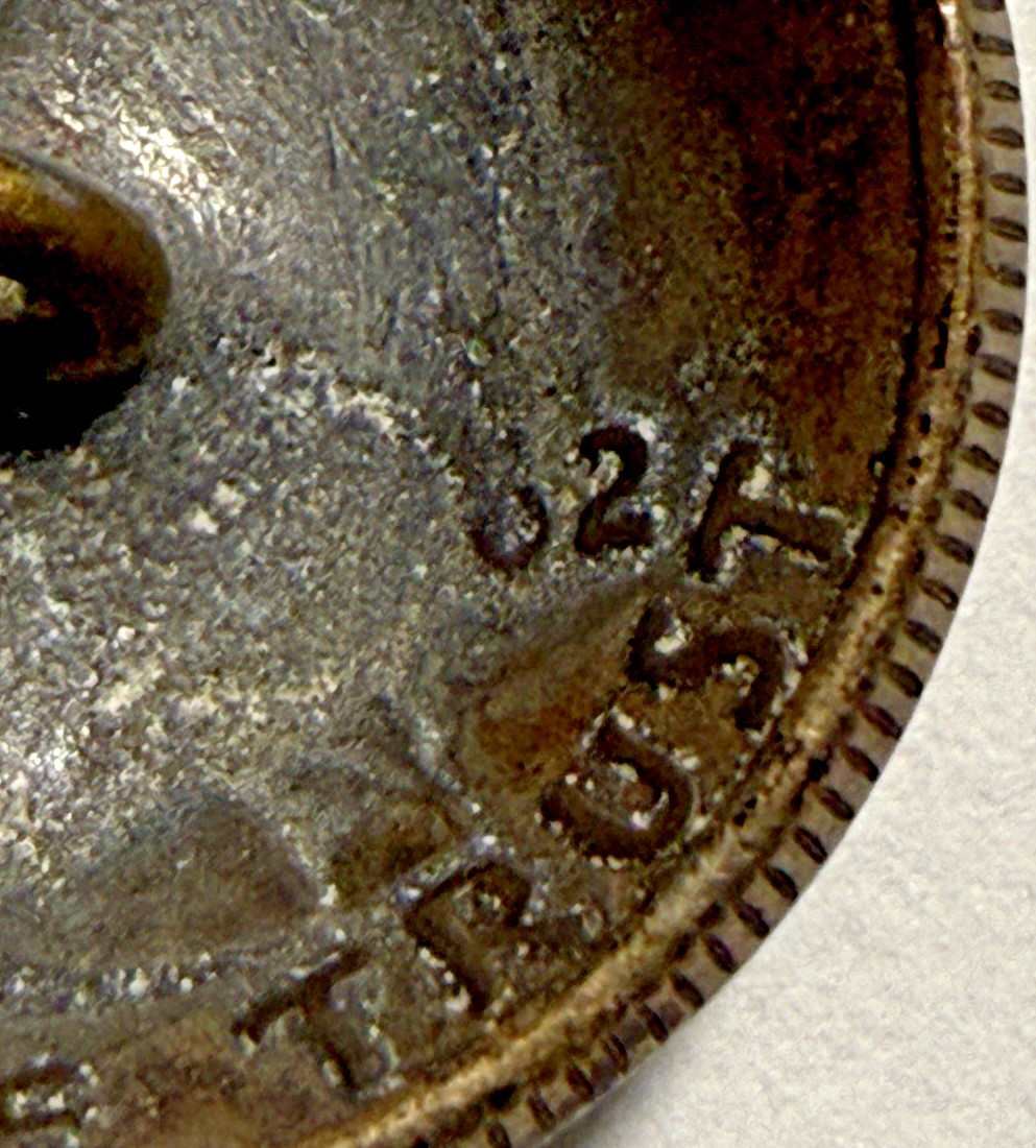 Unique 15g Altered 1962 50C Franklin Silver Half Dollar / Button / B188
