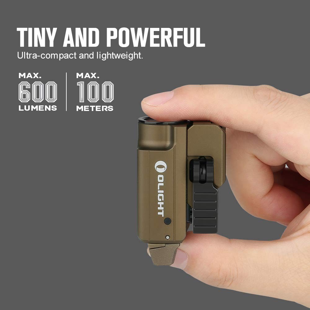 OLIGHT PL-Mini 2 Valkyrie Compact Weaponlight, 600 Lumens Tactical Desert Tan