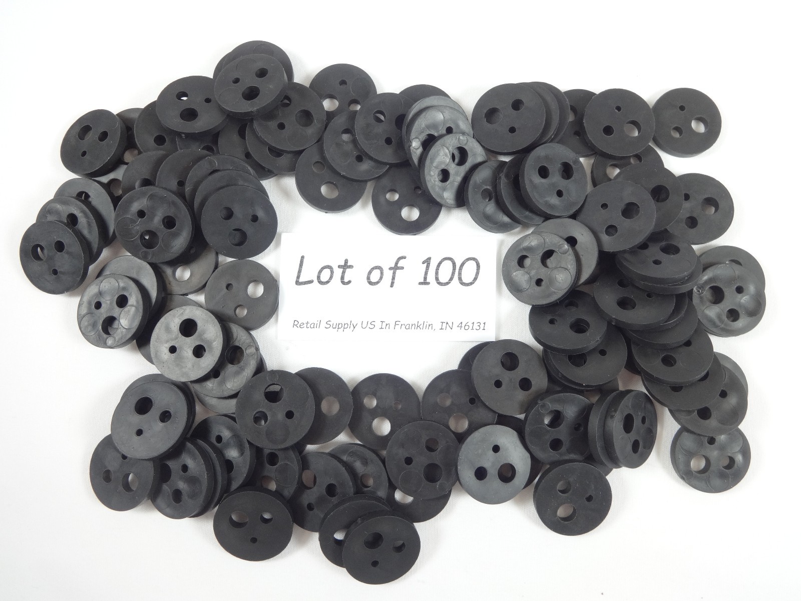 Qty. 100 3-Holed Design Inventory Control Product Stop Peg Hook Shelf Management