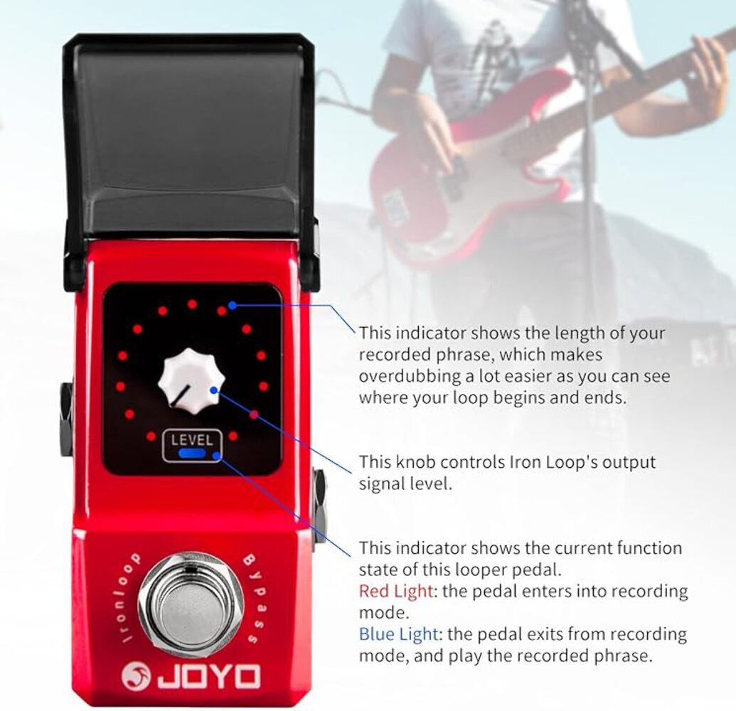 JOYO JF-329 Digital Phrase Looper Effect Pedal Ironman Ironloop Mini Pedal for E