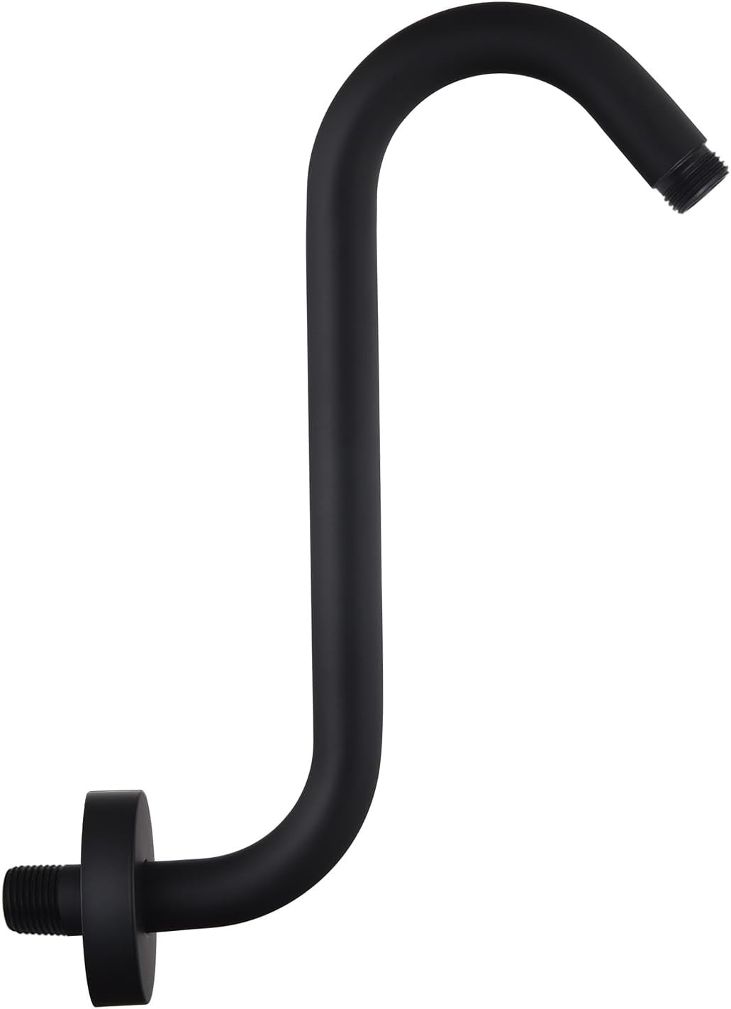 Shower Head Extension Arm,10 Inch High Rise Shower Arm with Flange,S" Shaped Sho