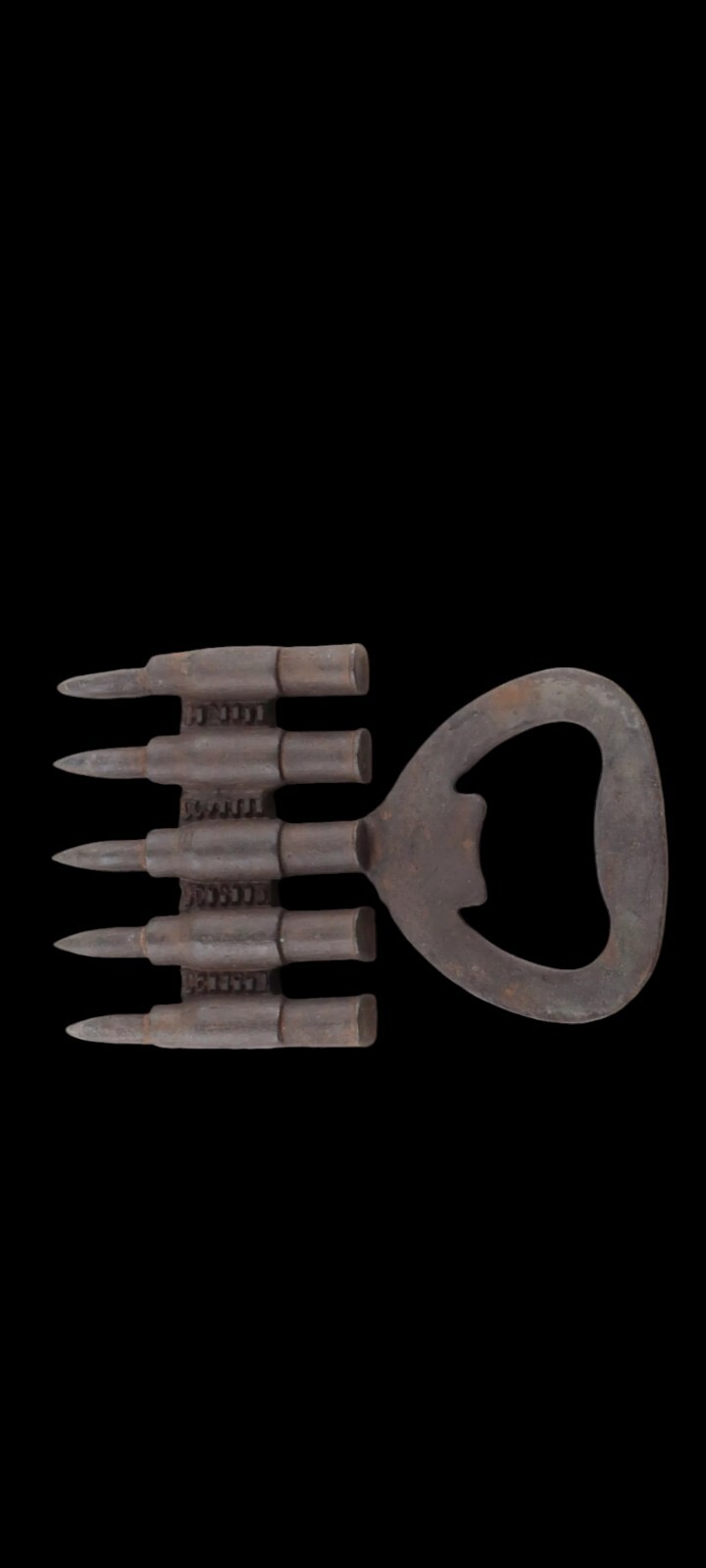 BOTTLE Opener BULLET Set WW2 wwII WW1 Bronze 74x46x7 mm Unique Antique