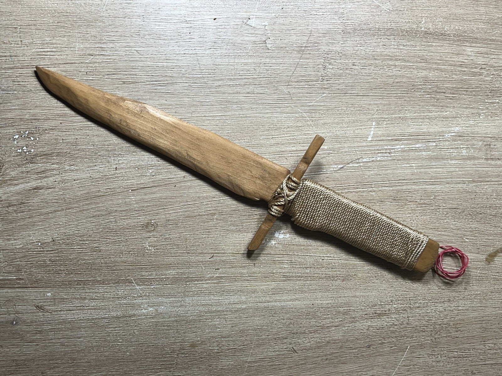 Ashanti DAGGER Tribal Ghana Wood African Akan Hand Carved