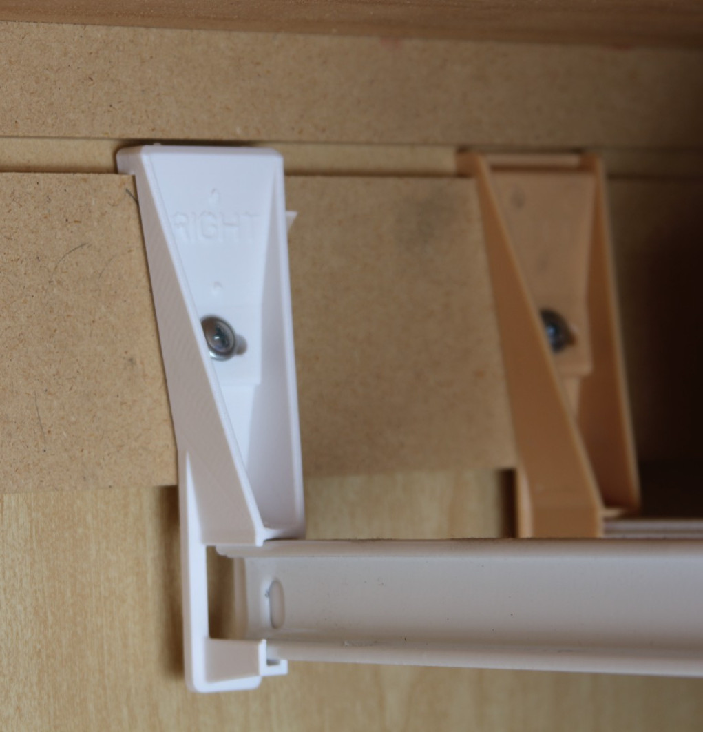 SET - LEFT & RIGHT Replacement Drawer Guide Mounting Brackets