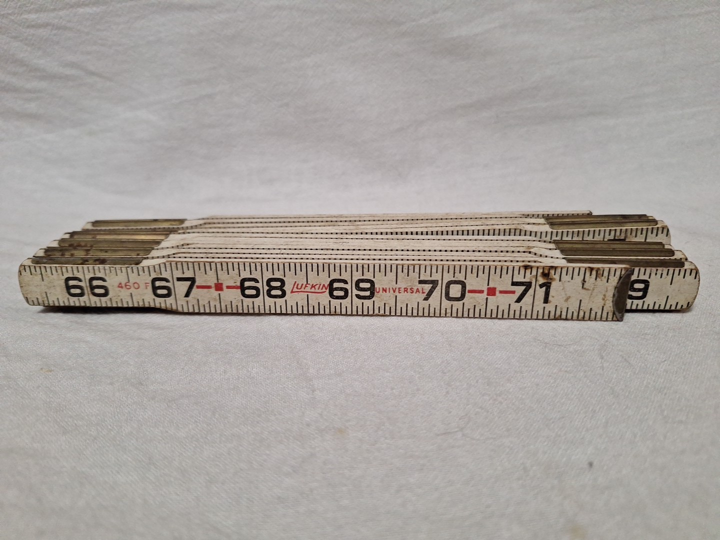 Vintage Lufkin Universal 460 Folding Wood Ruler 6 Ft Carpenter Measuring Tool