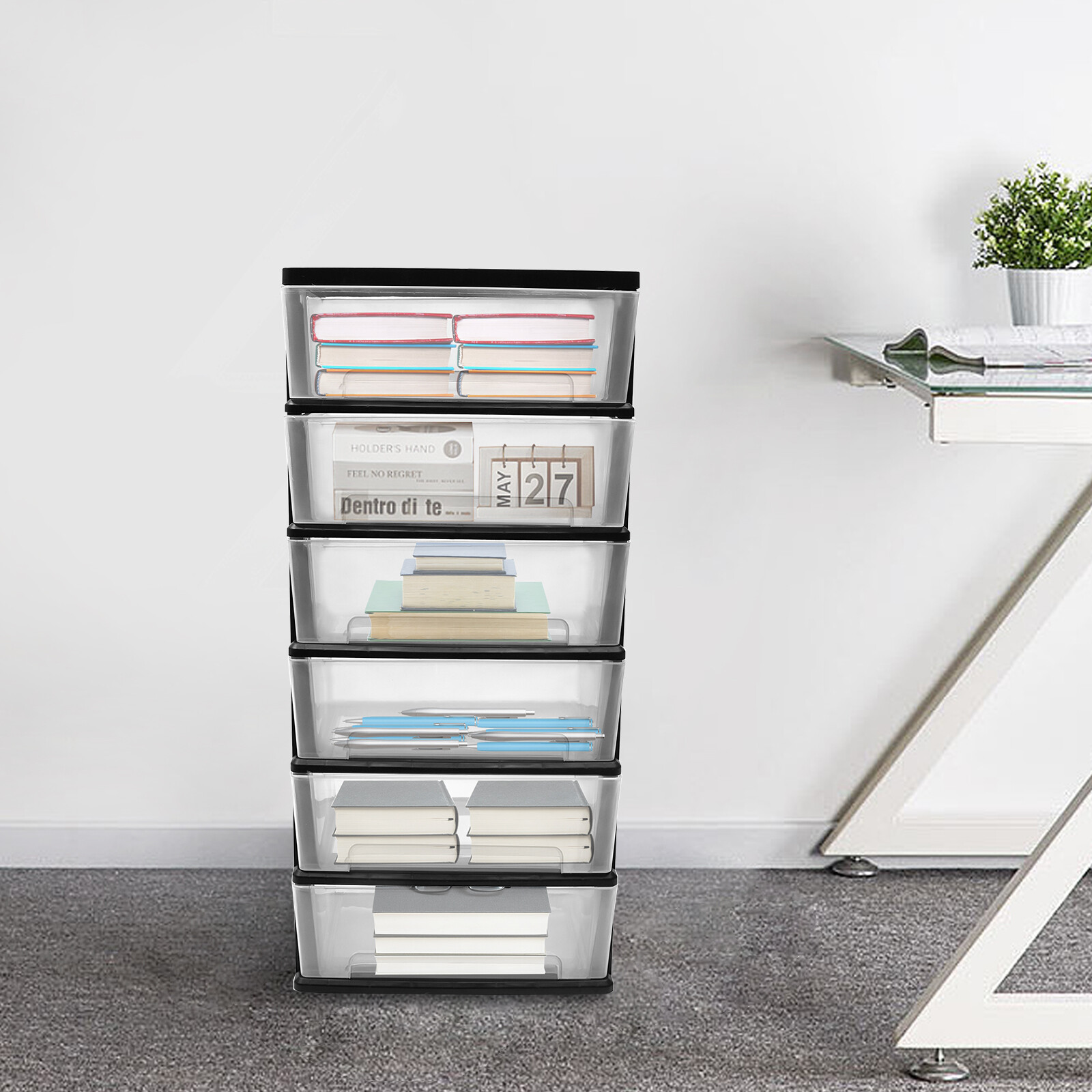 6 Rolling Storage Carts, Rolling Storage Cart, Storage Tower For Closet, Hallway