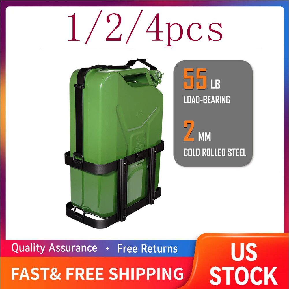 5.28 Gallons/ 20L Jerry Can Holder Kits Bracket Mount Gas Rack Oil Tank Fuel New