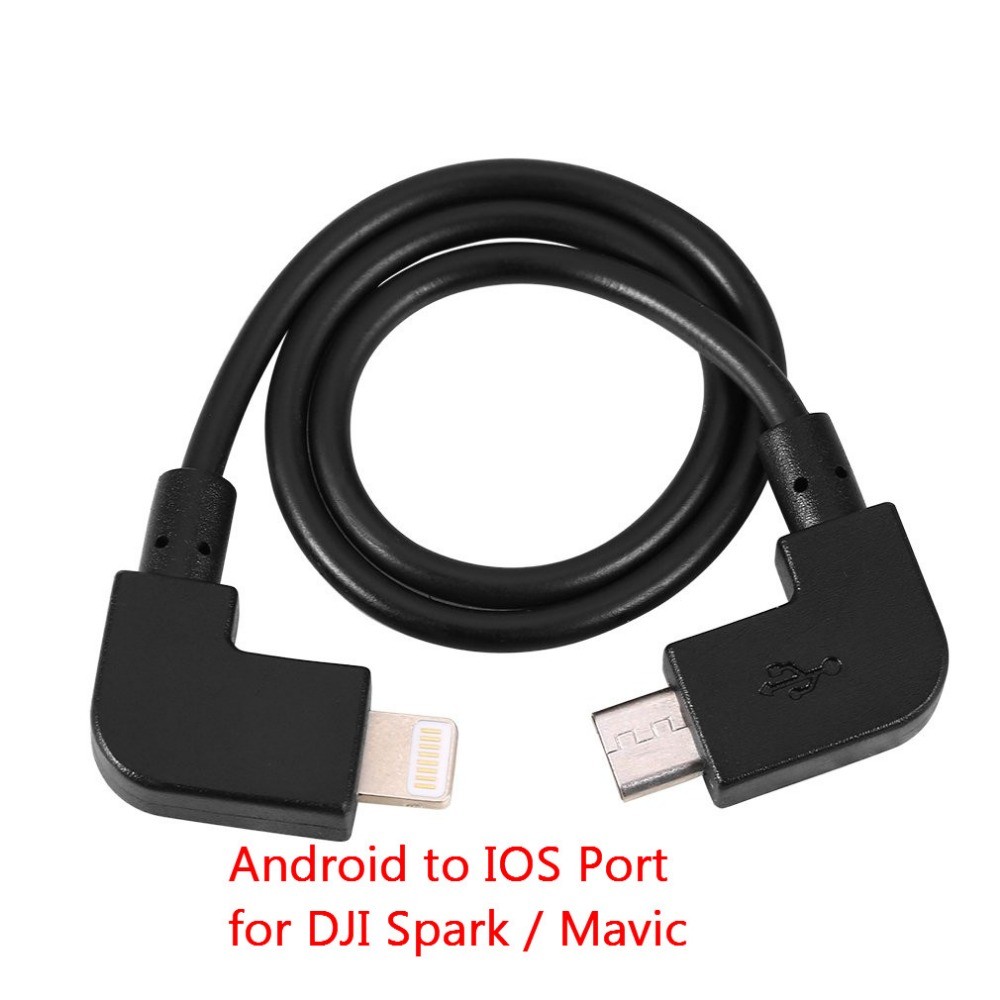 Dji Mavic Pro / 2 Pro / Zoom...Remote Control Cable..Short...Micro USB to Iphone