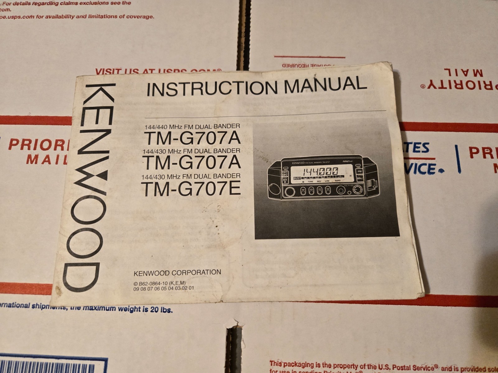 Kenwood TM-G707A TM-G707E Instruction Manual Original