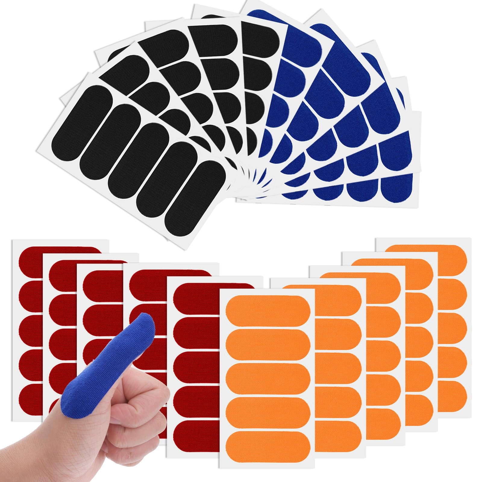 Larrel 100PCS Bowling Tape, 2.8x7.5cm/1.1x3inch Bowling Finger Tape, 4 Colors...