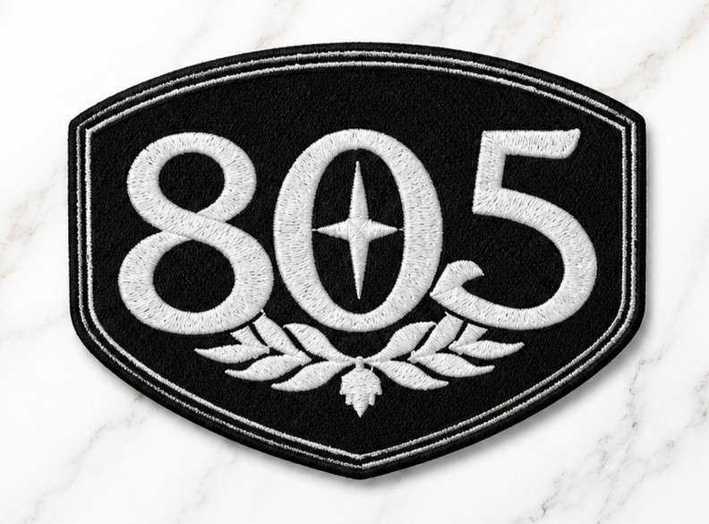 805 BEER EMBROIDERED IRON ON PATCH 4"X3"   FREE SHIPPING & TRACKING
