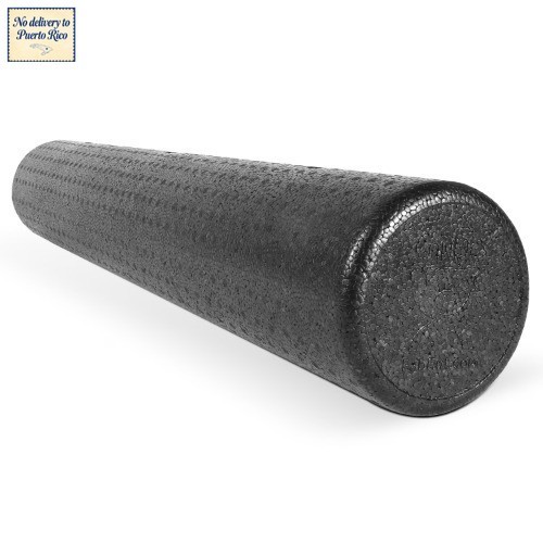 CanDo Black Composite High-Density Foam Rollers for Muscle Restoration Massage