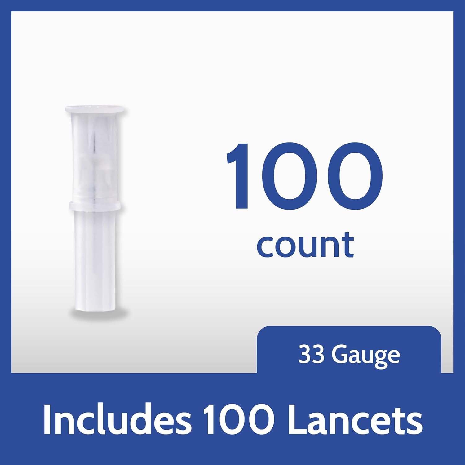 Lancets, 33 Gauge, 100 Count Box