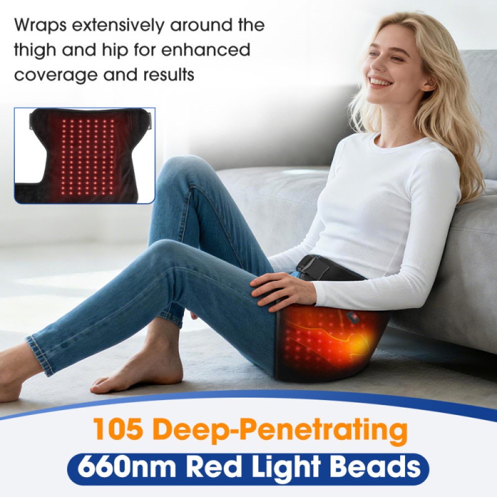 USB Heated Massage Waist Hip Support Brace Heating Pad for Sciatica Pain Relief