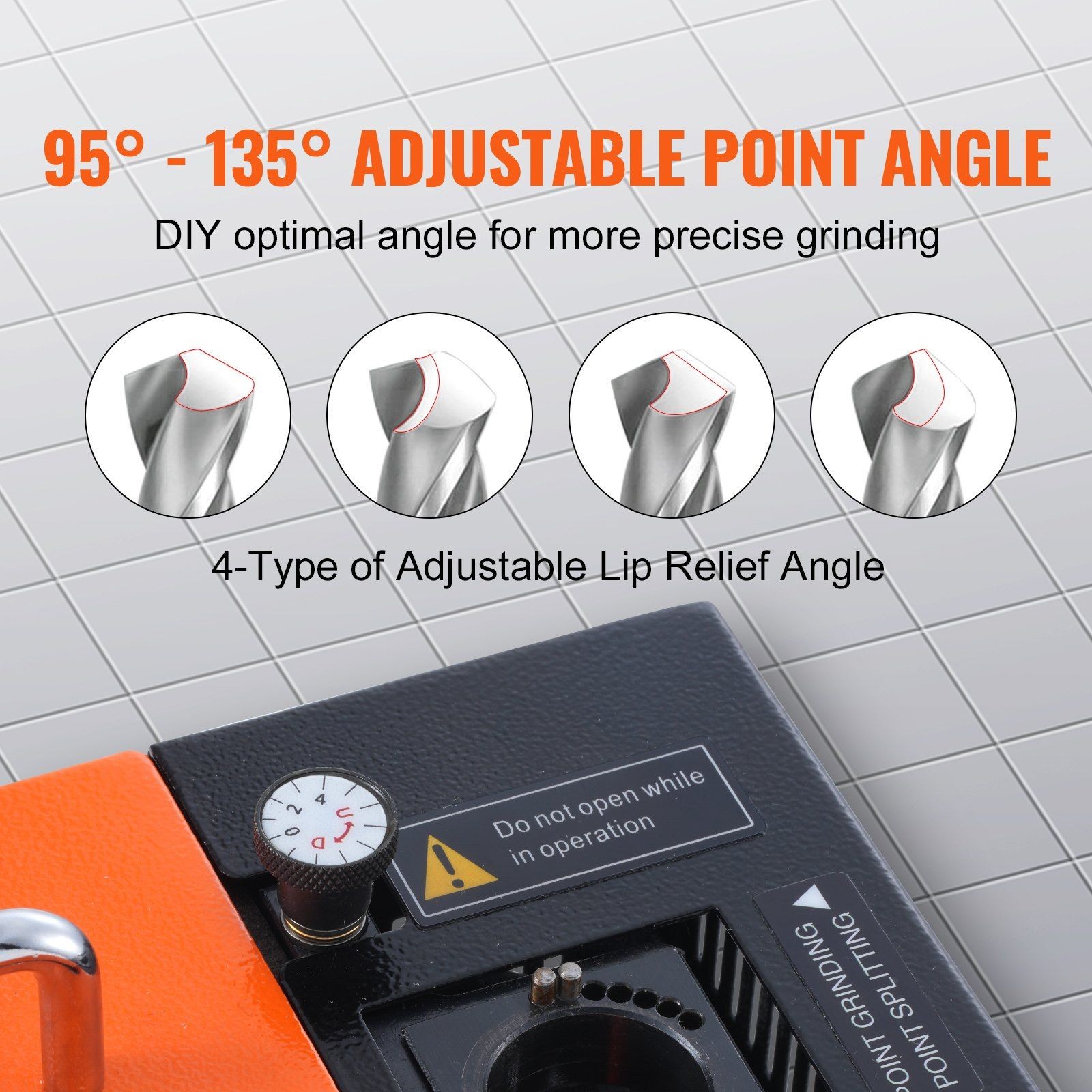 3-20mm Metal Drill Bit Sharpener and 18 Collets Grinding Tool
