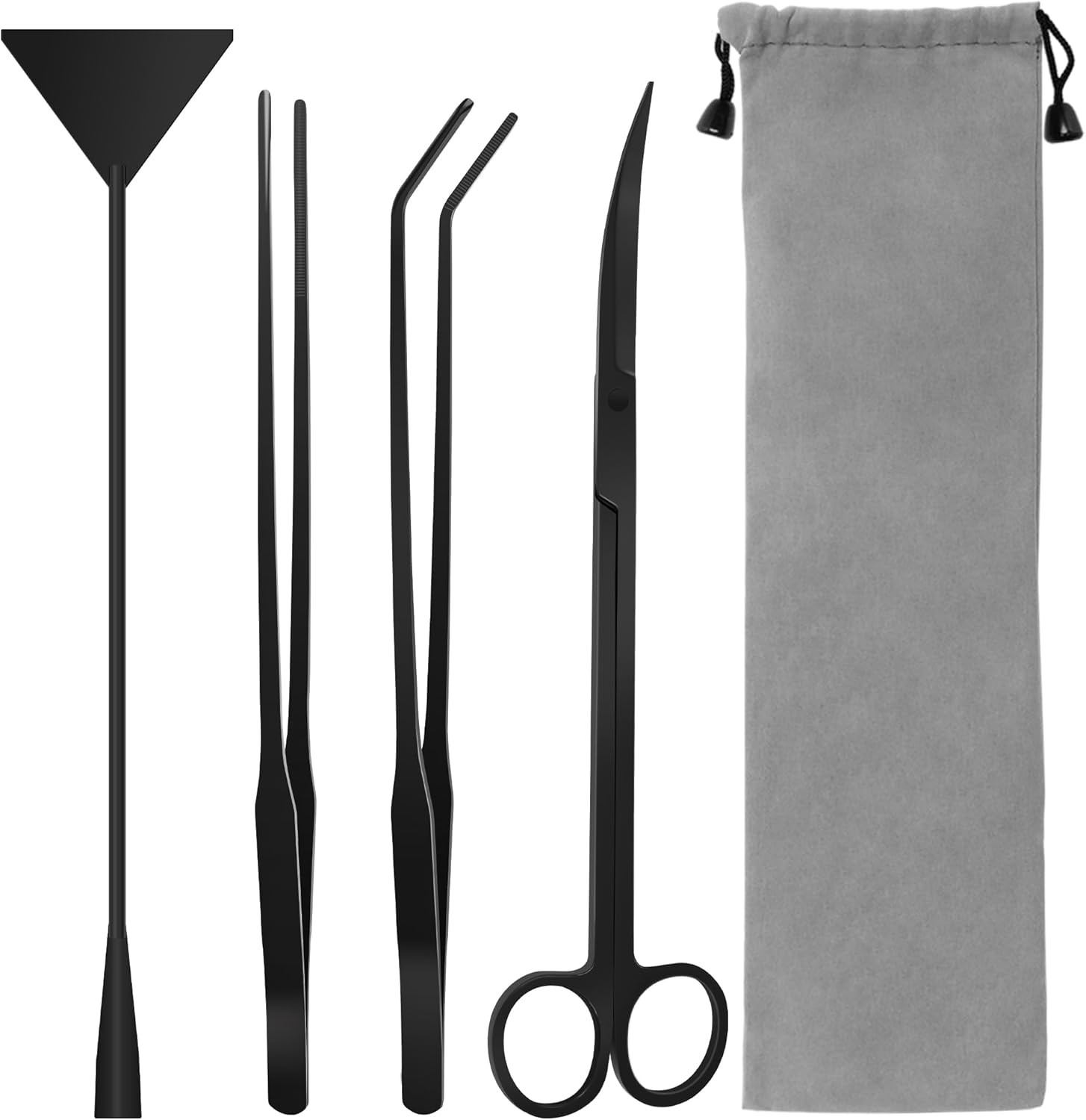 Aquarium Aquascape Tools Kit, 4 in 1 Anti-Rust Aquatic Plant Aquascaping Tool St