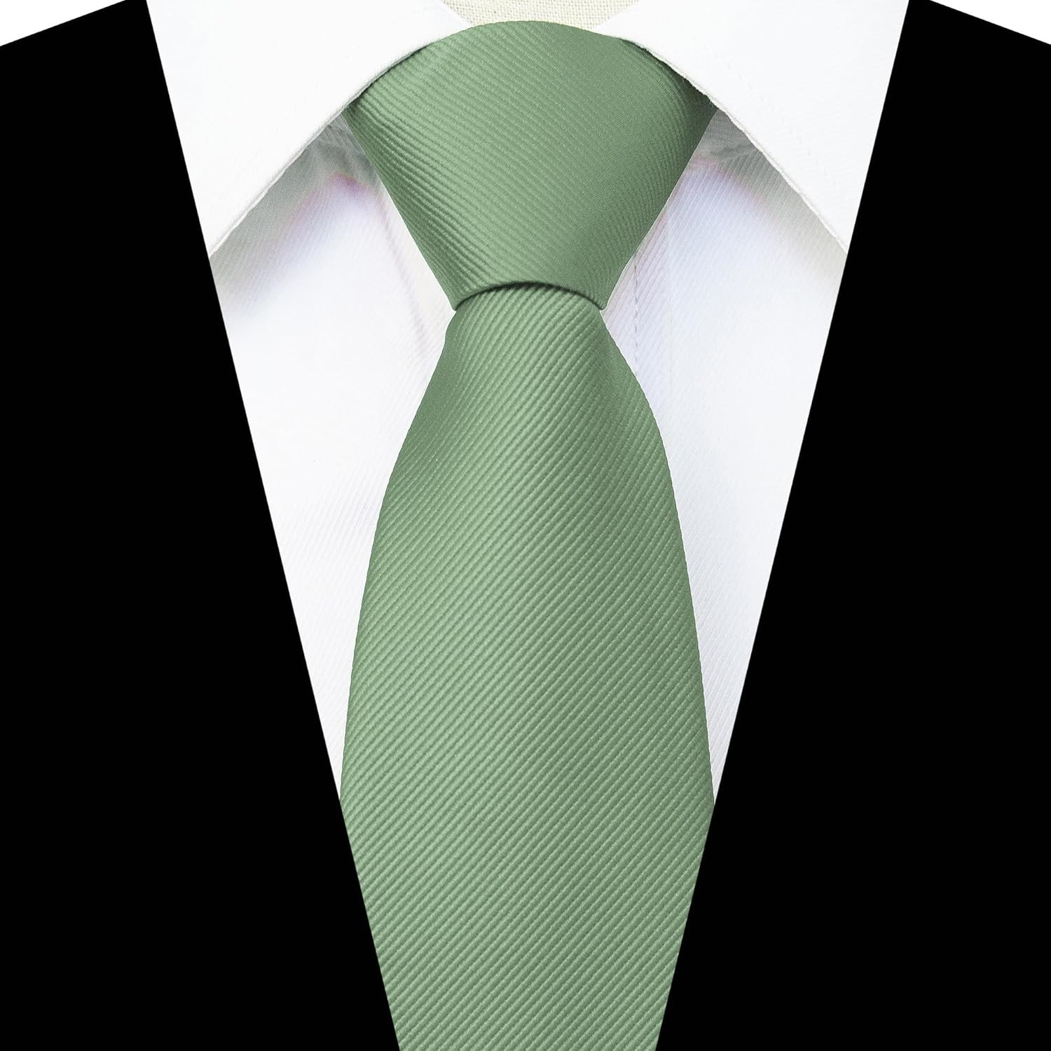 3.15“Solid Color Pre-tied Adjustable Necktie for Business and Wedding
