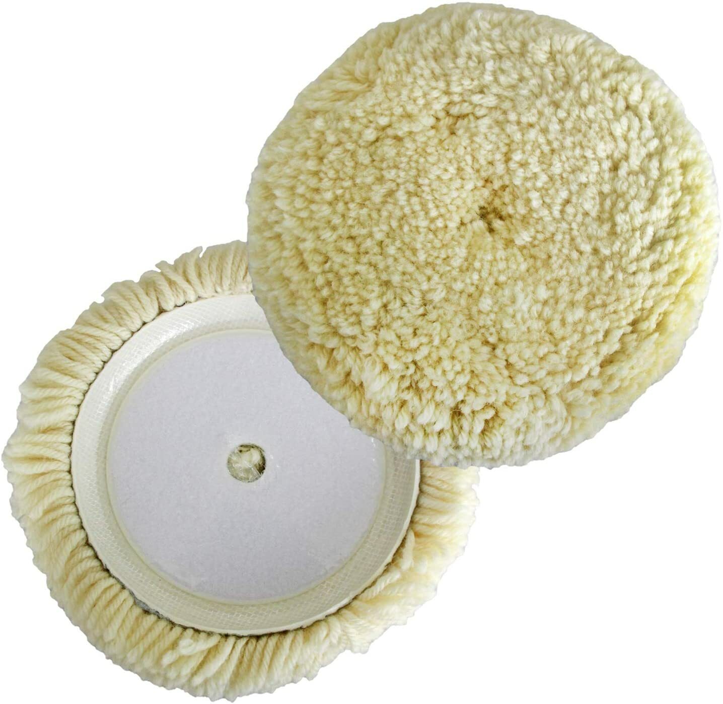 6inch 100% Wool Hook & Loop Grip Buffing Pad for Compound Cutting & Polishing