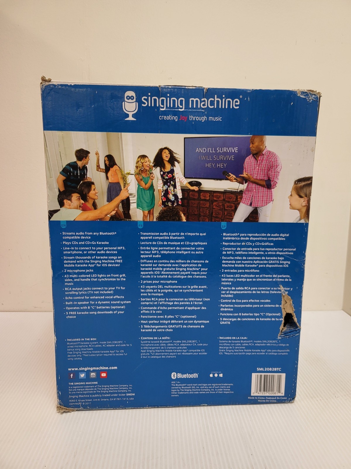 2017 The Singing Machine Classic Series G Lite Bluetooth Karaoke System