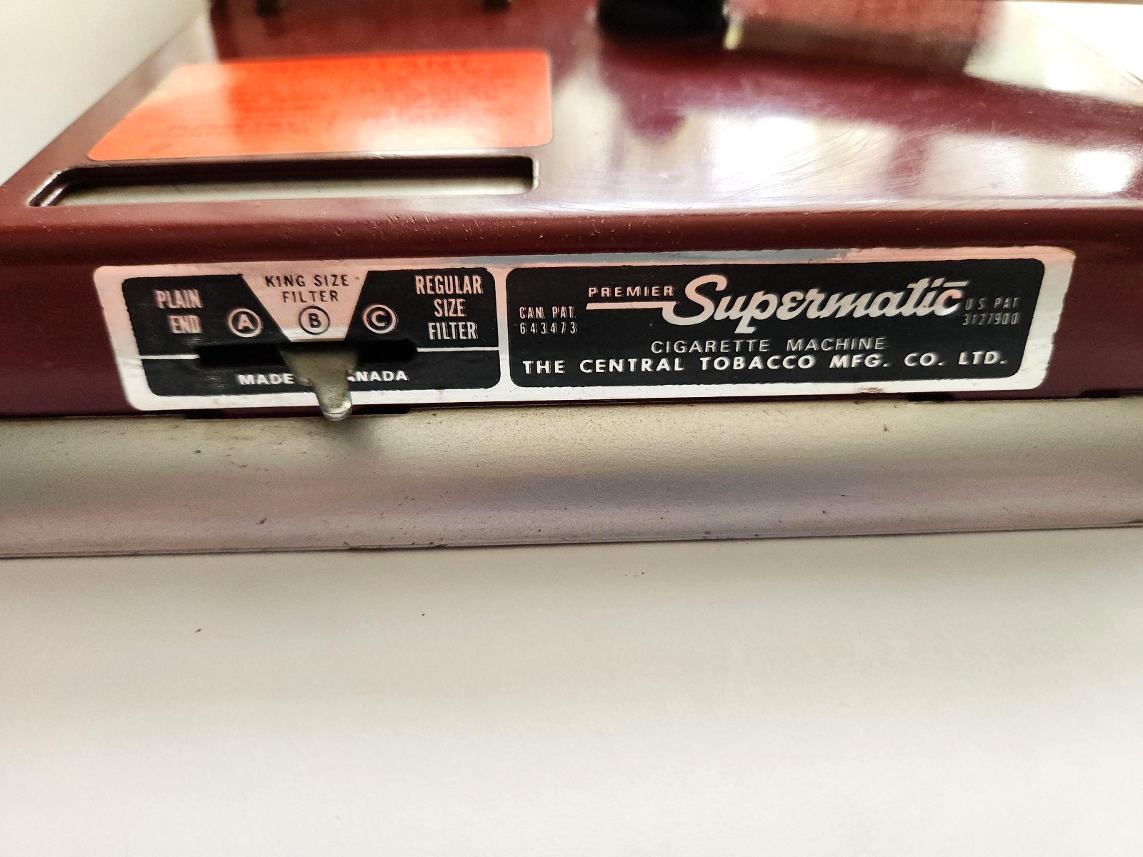 Premier Supermatic Cigarette Making Machine Vintage 1950's rolling your own