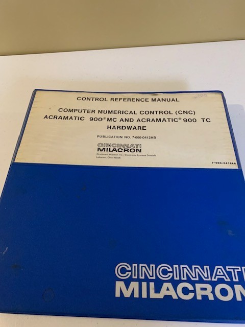 Cincinnati Milacron Control Reference Manual for Acramatic 900 MC/TC Hardware