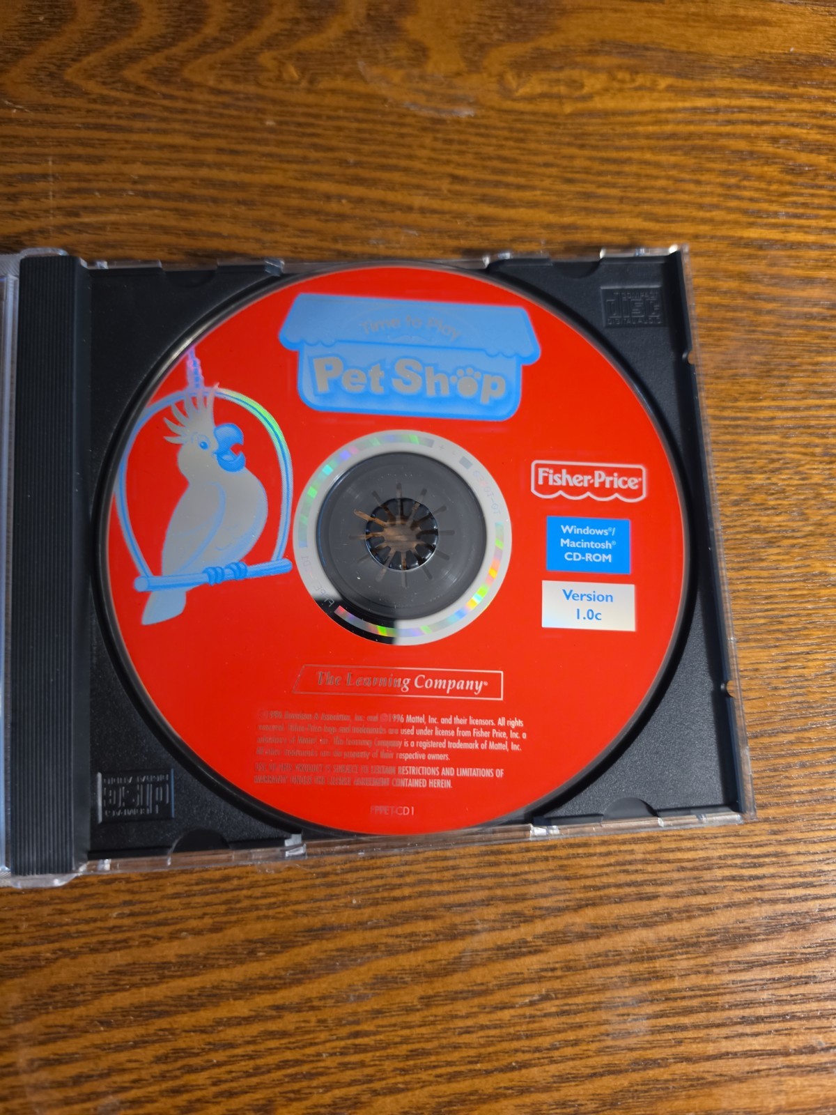 Fisher-Price Time to Play Pet Shop PC CD learn animal feed clearn care vet game!